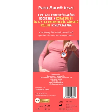 PartoSure® Magzatvízszivárgás Gyorsteszt a terhesség 20. hetétől